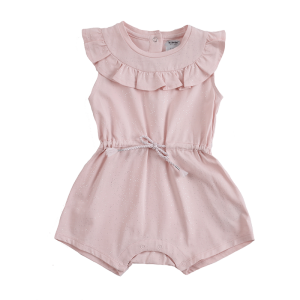 אוברול חגיגי מלא נצנצים עדינים קשירה במותן וקישוט מלמלה במפתח הצוואר NB - 0-3 : אוברול עם שרוול ארוך ורגליות אוברול קצר 3-6 מידה